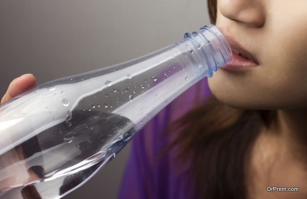 Woman drinking water