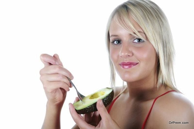 avocado eating lady