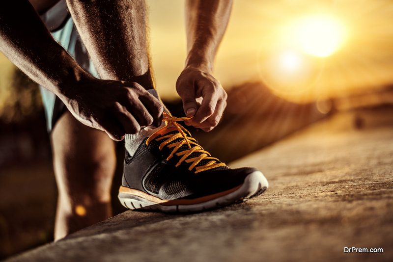 man ready to excercise