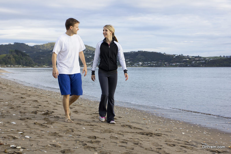 Walking couple