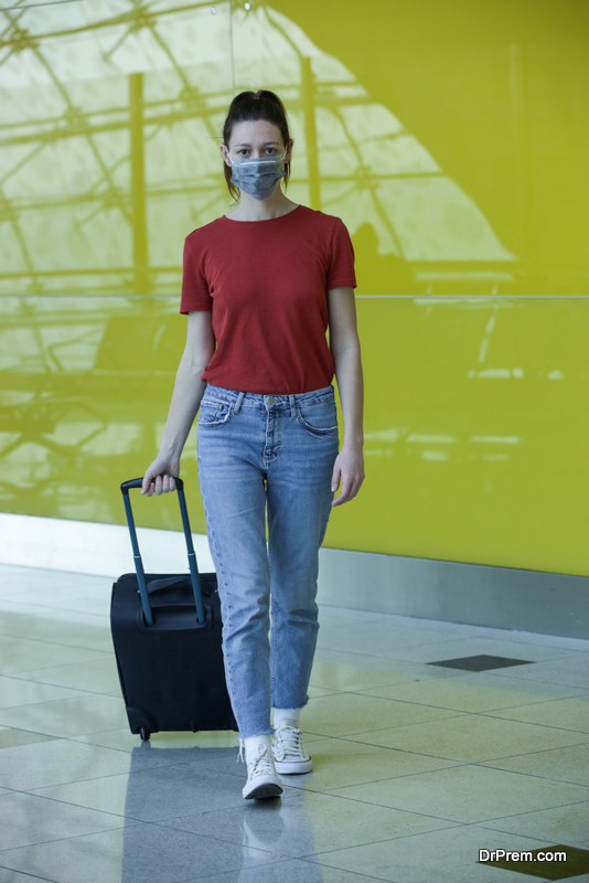 Wearing a mask during travel