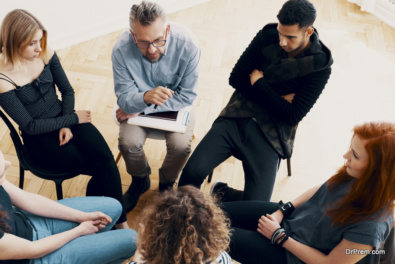 people attending support group