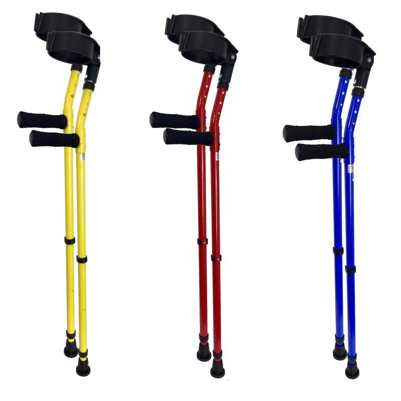 Vilgo 'Style' Closed Cuff Double Adjustable Colourful Crutches