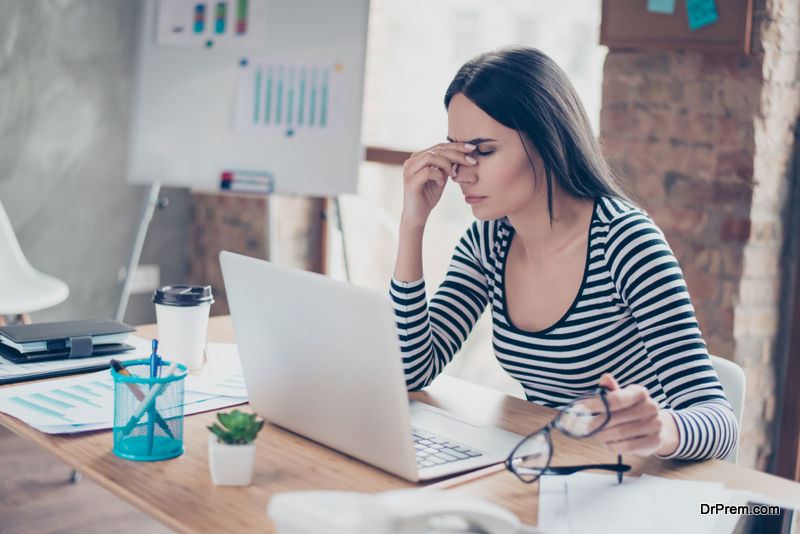 woman facing General fatigue