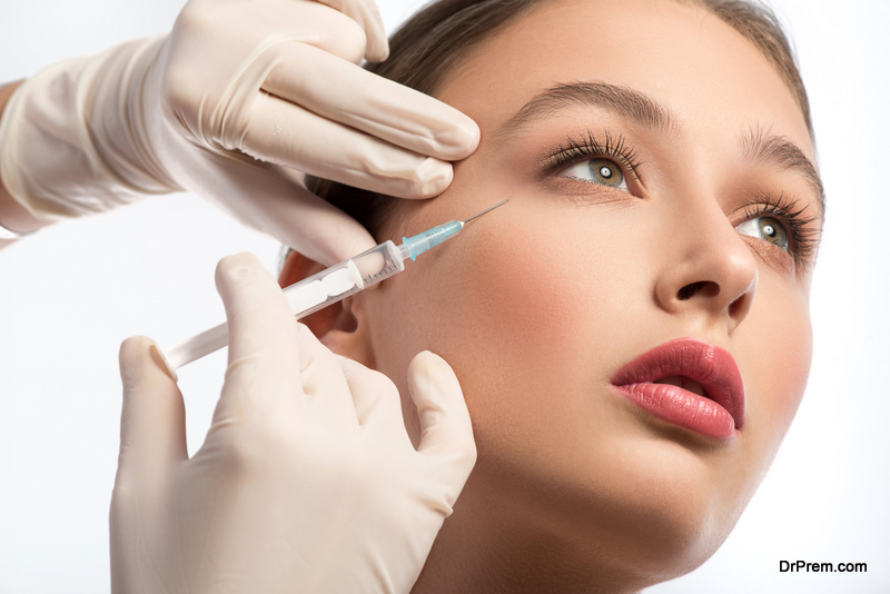 woman trying anti-wrinkle injection treatment