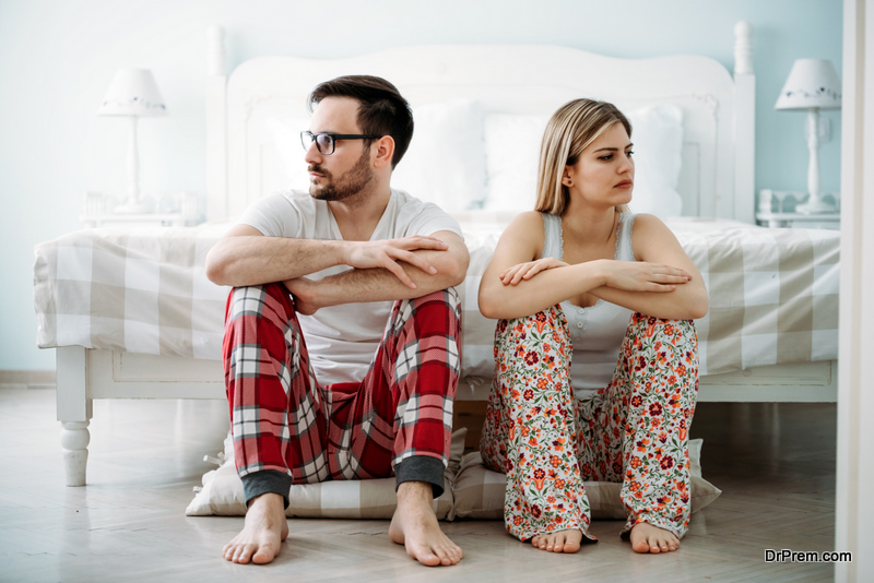  young couple having relationship problems